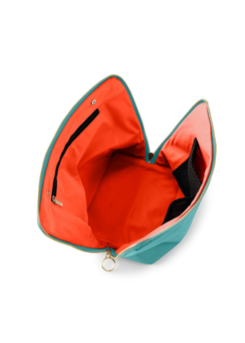 Vacationer Makeup Bag Sea Green/Orange