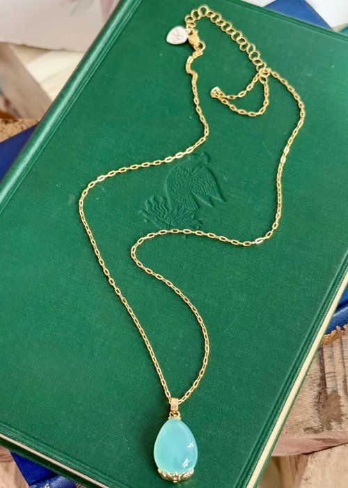 Aqua Chalcedony Tuscany Necklace