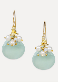 Aqua Chalcedony Odessa Earrings