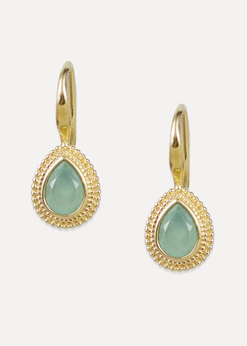 Aqua Chalcedony Ellis Earrings