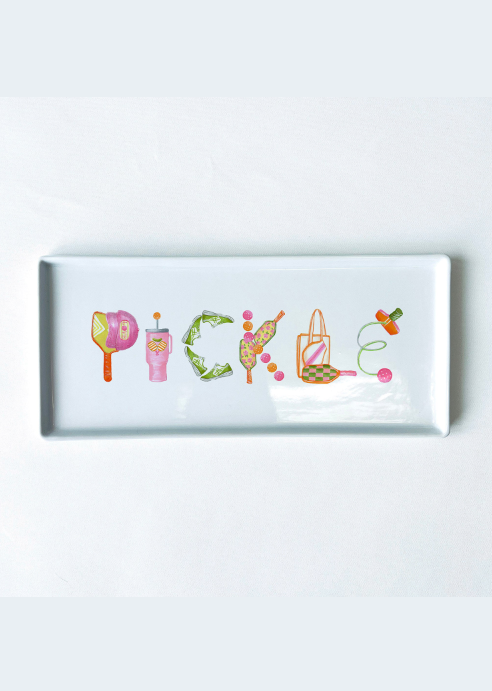 Pickleball Icons Typography Tray