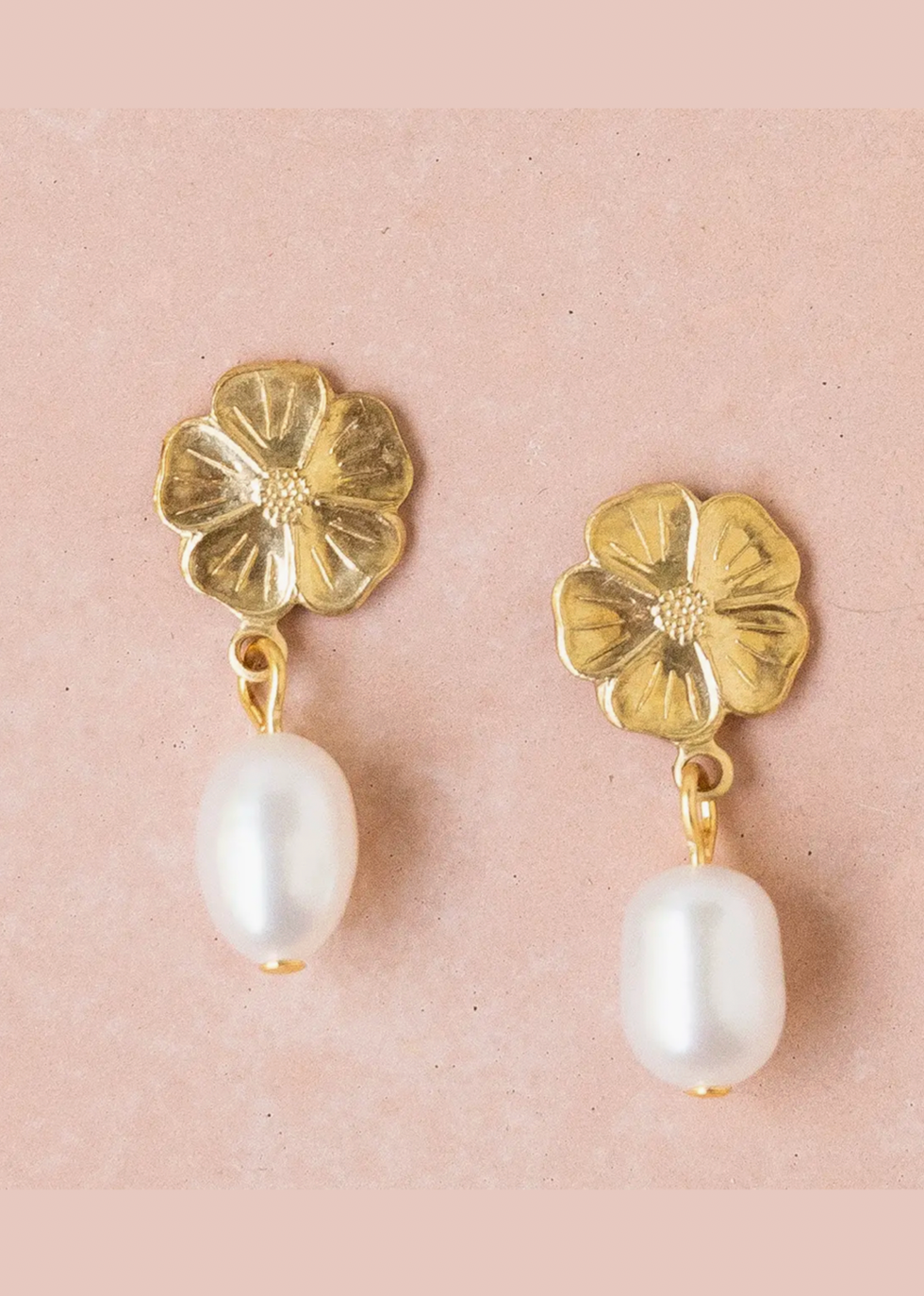 Flower and Pearl Studs