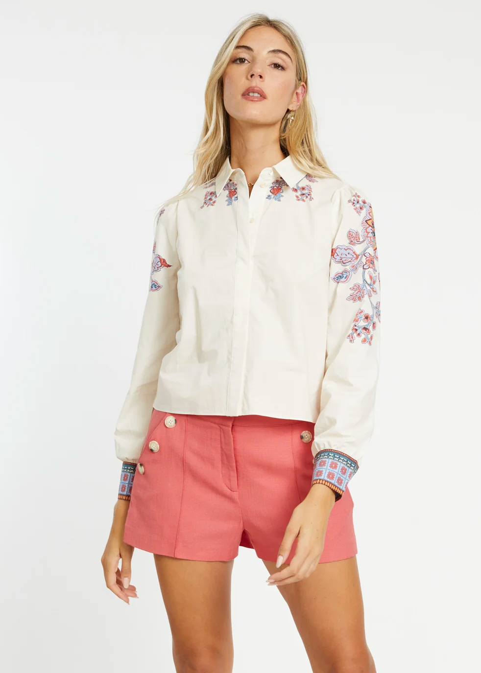 Audrey Top Woodblock Bloom