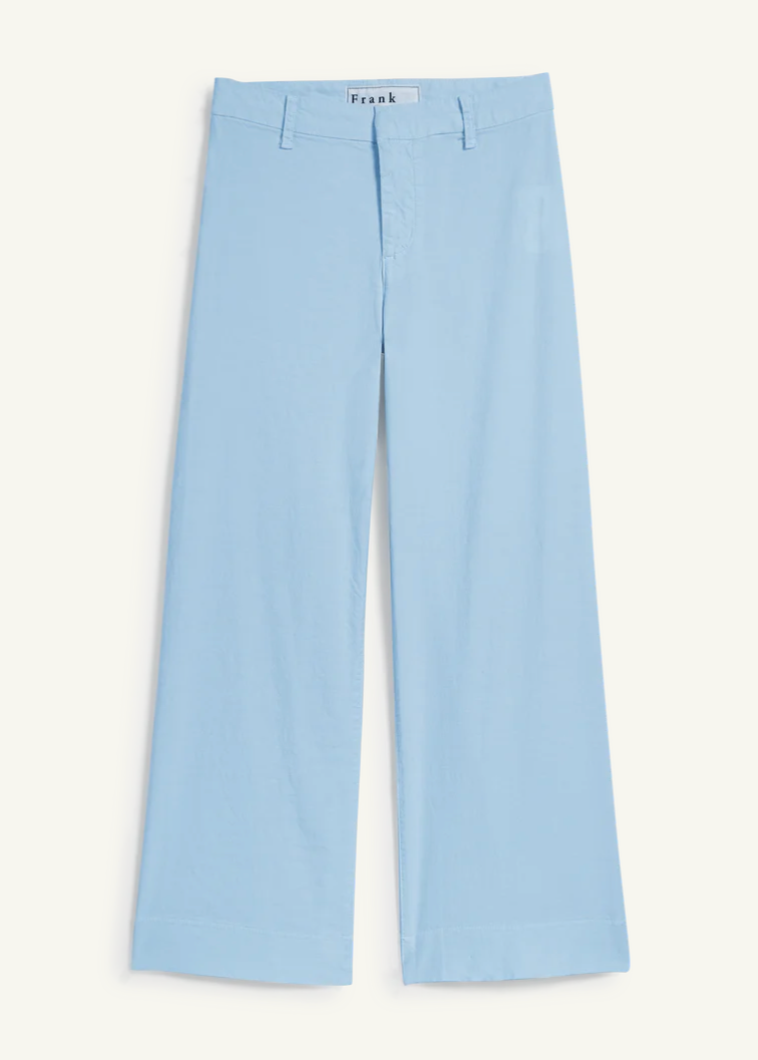 F&E Wexford Linen Pant Soft Blue