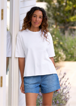 F&E Perry Crew Tee White