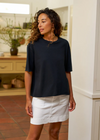 F&E Perry Crew Tee BR Navy