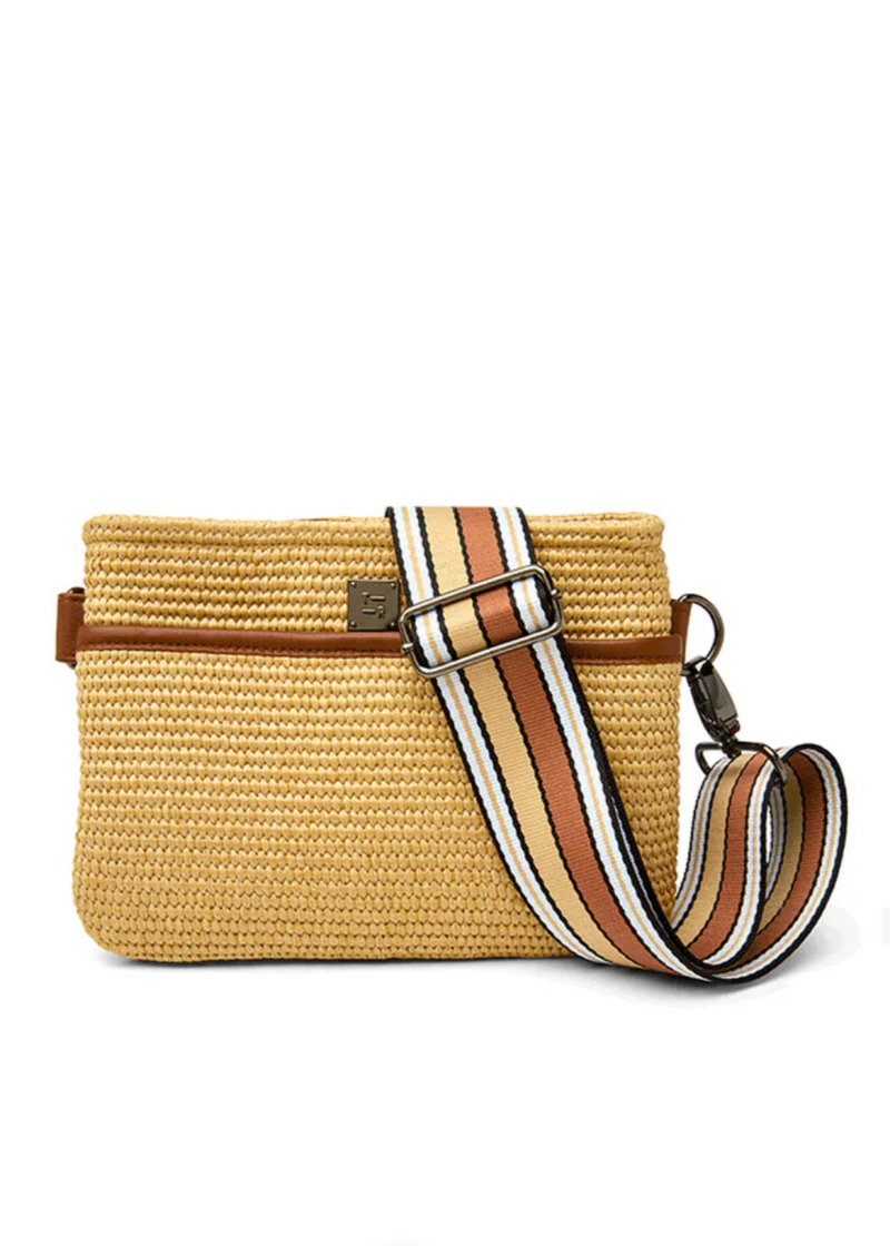 Raffia Bum Bag Dune & Saddle