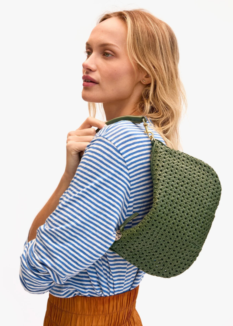 Clare V Petite Moyen Army Rattan