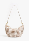 Clare V Lune White Knot Woven Leather