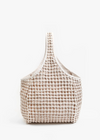 Clare V Bando White Knot Woven Leather