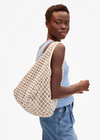 Clare V Bando White Knot Woven Leather