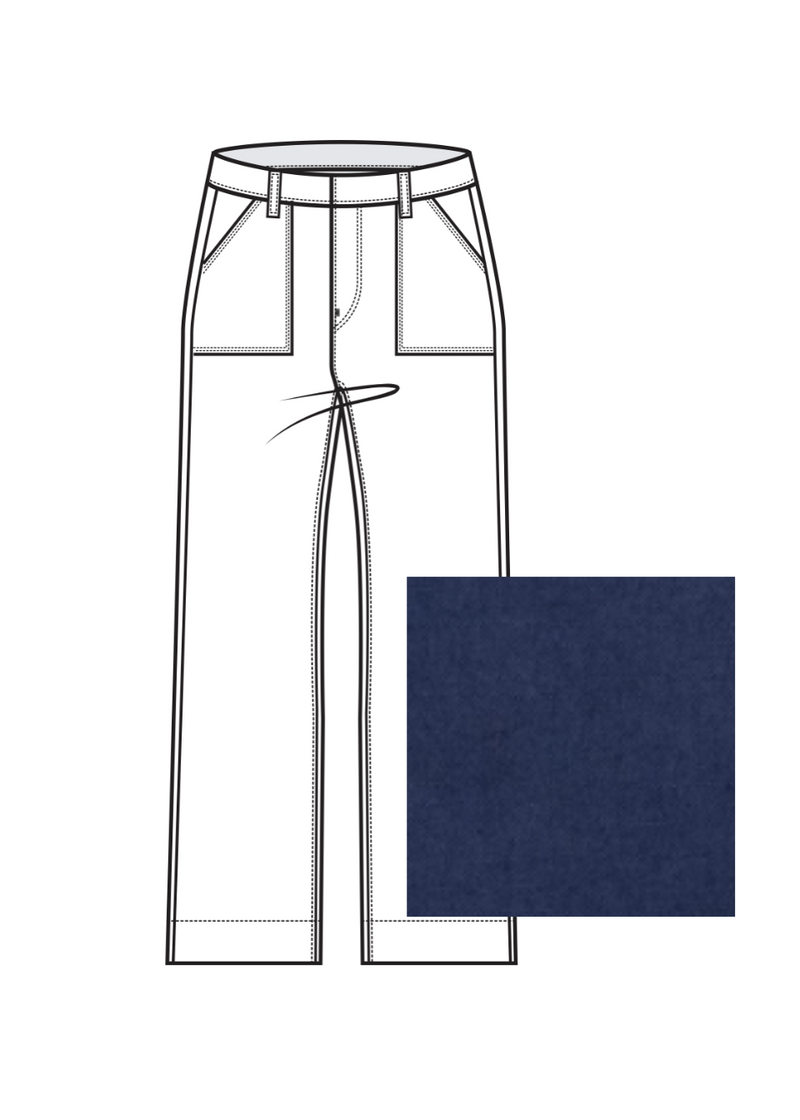 F&E Wexford Patch Pocket Trouser Navy