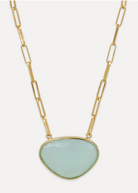 Aqua Chalcedony Ember Necklace