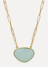Aqua Chalcedony Ember Necklace