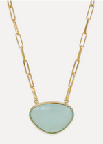 Aqua Chalcedony Ember Necklace