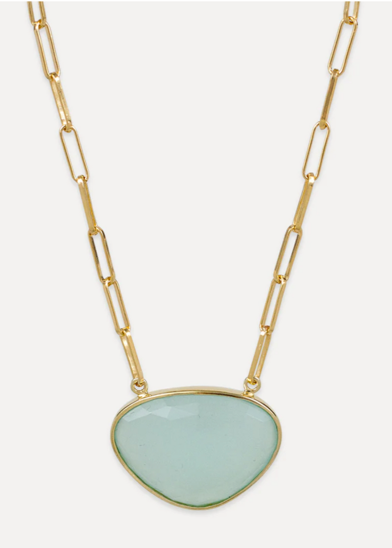 Aqua Chalcedony Ember Necklace