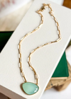 Aqua Chalcedony Ember Necklace