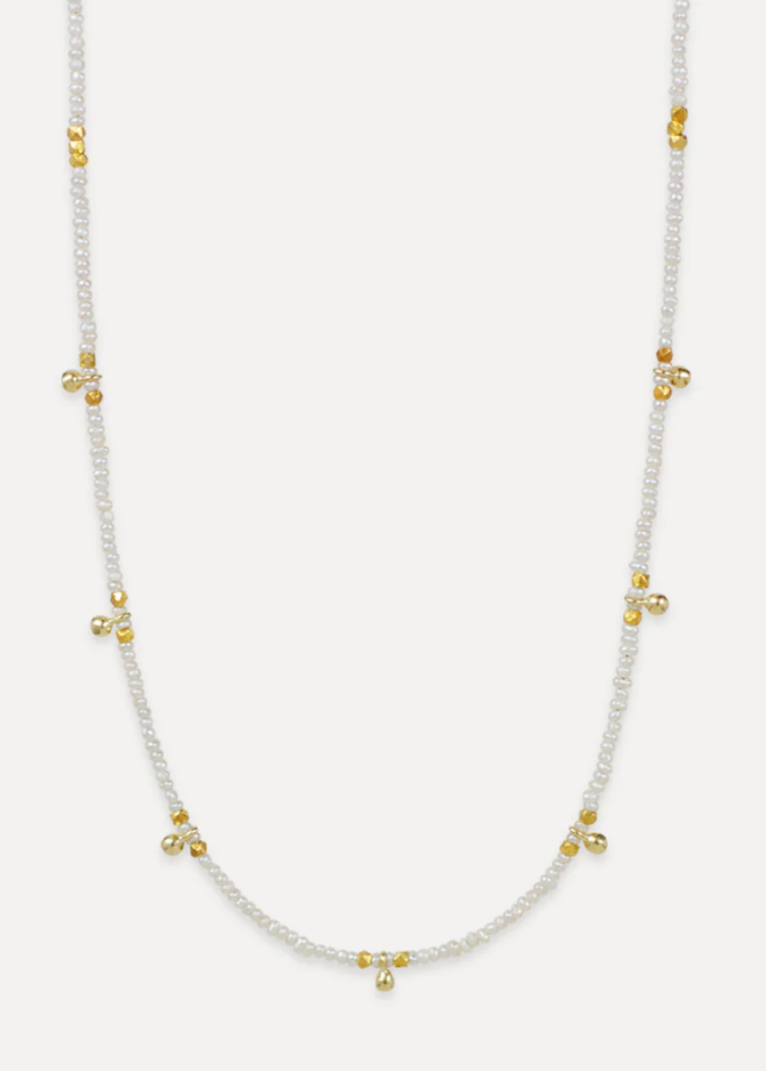 White Pearl Palace Necklace