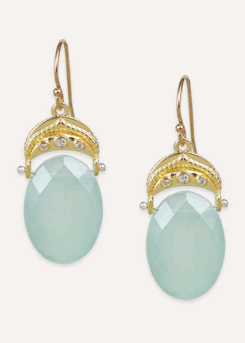 Odyssey Aqua Chalcedony Earrings