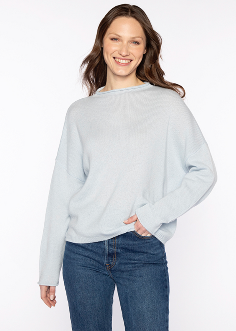Kinross Slouchy Roll Trim Pullover