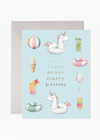 Pool Party Birthday Greeting Card