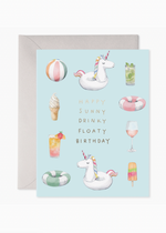 Pool Party Birthday Greeting Card