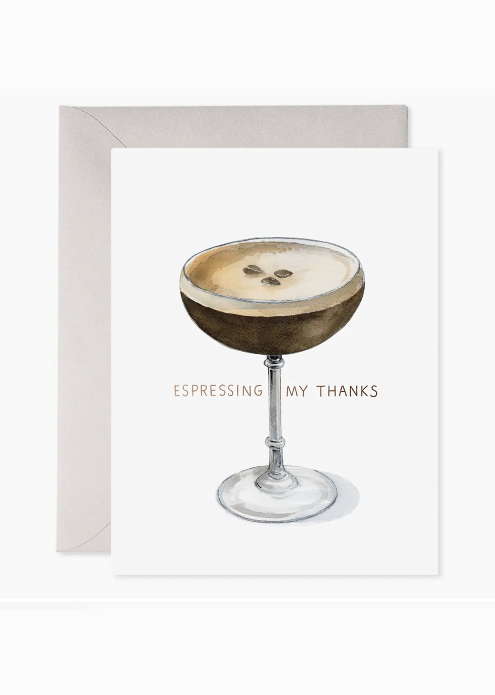 Espresso Thanks Greeting Card