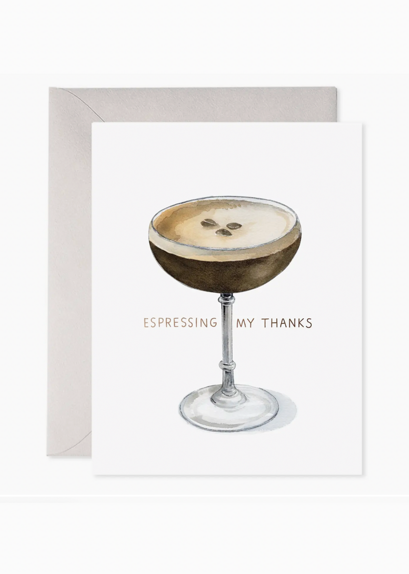 Espresso Thanks Greeting Card