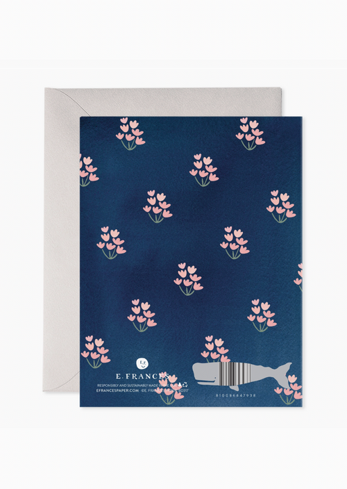 Dainty Block Print Birthday Greeting Card