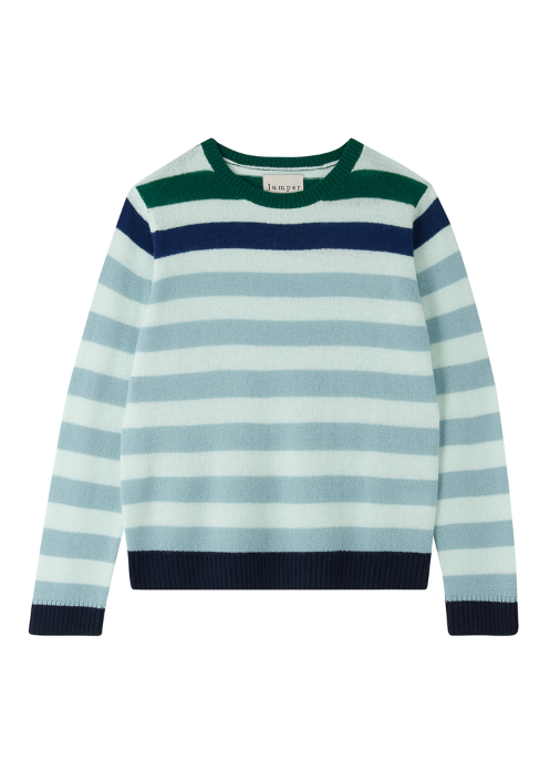 Jumper 1234 Gradient Stripe Crew Jade