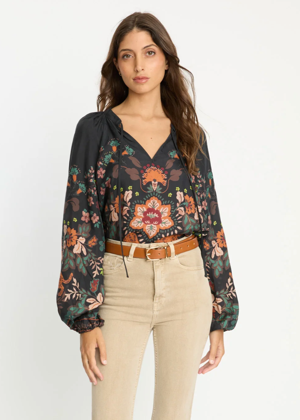 Caballero Sophie Blouse Leopard Peony