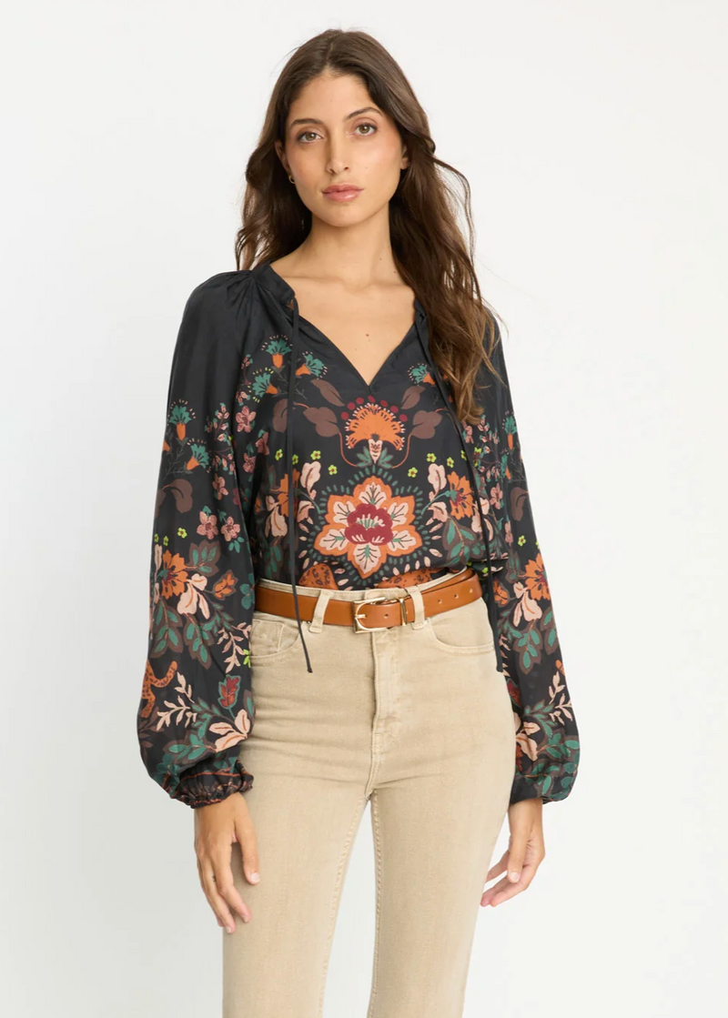 Caballero Sophie Blouse Leopard Peony