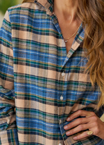 F&E Eileen Brown & Green with Blue Plaid