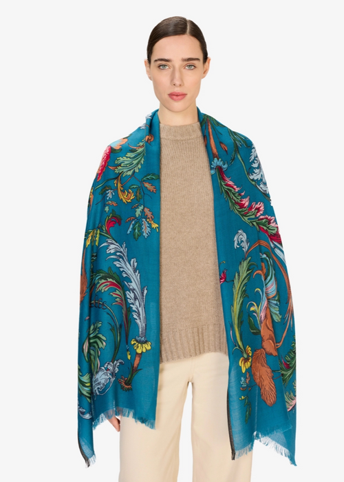 Inoui Scarf 55 Rococo Duck Blue