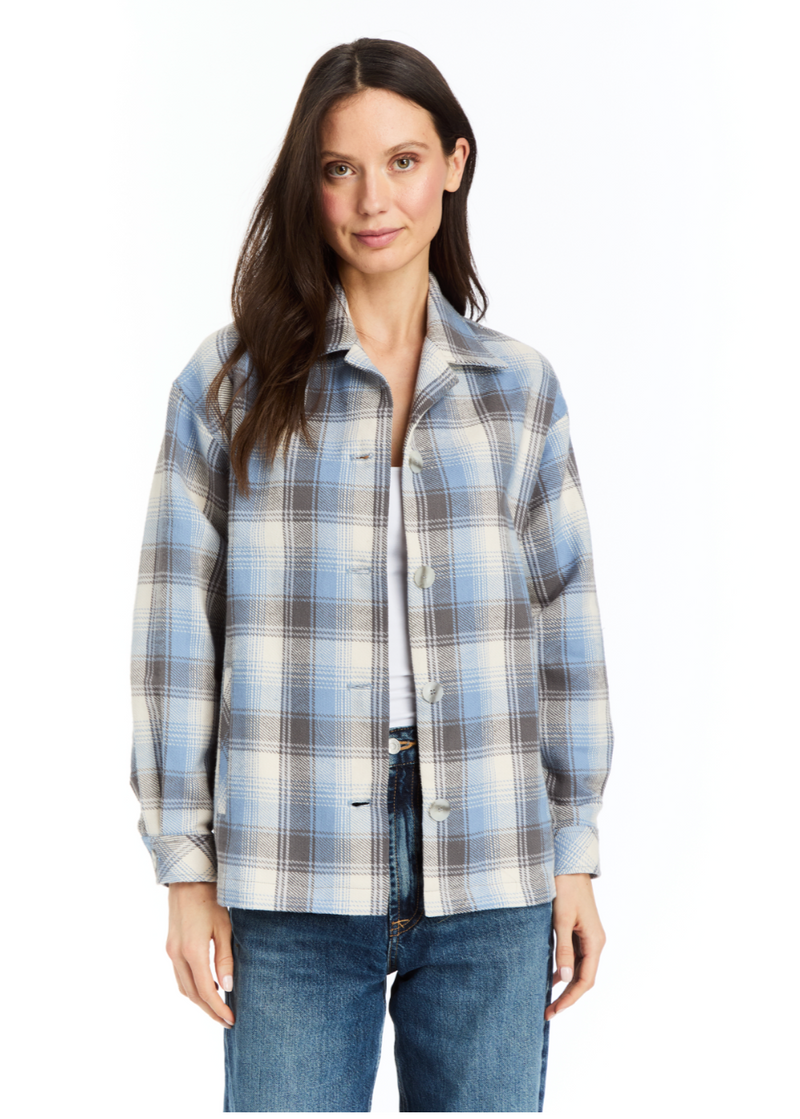 Peyton Sky Plaid Jacket