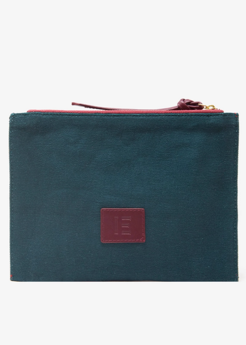 Inoui Embroidered Pouch Toutou Emerald