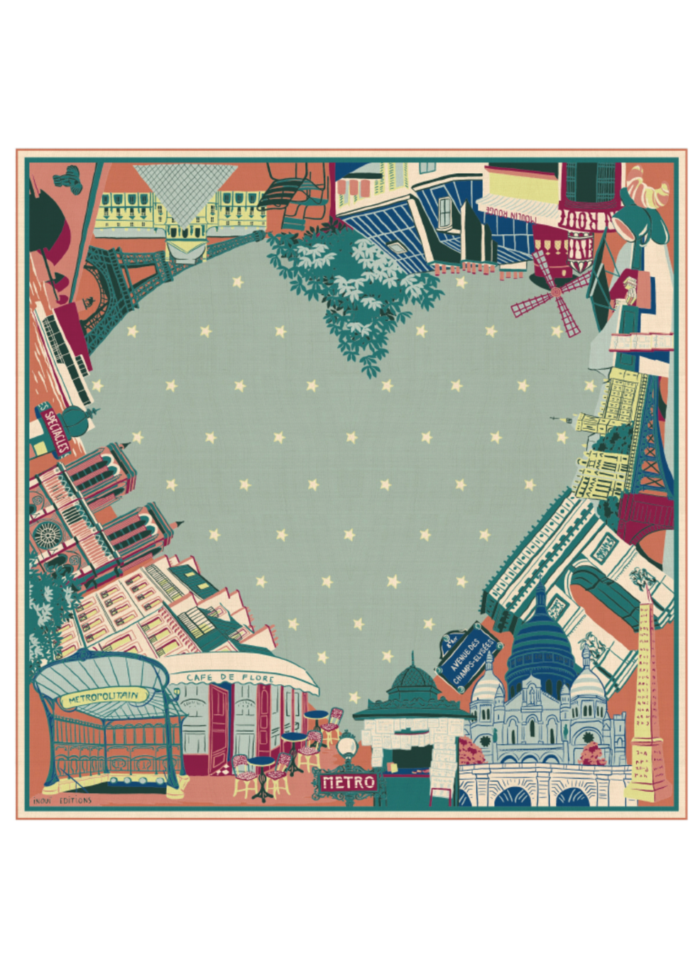 Inoui Square 100 J'Aime Paris Multi