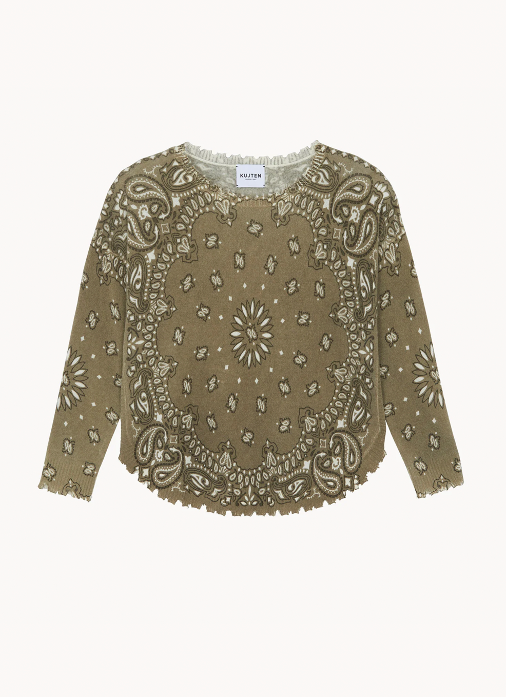 Kujten Mela Bandana Sweater Khaki