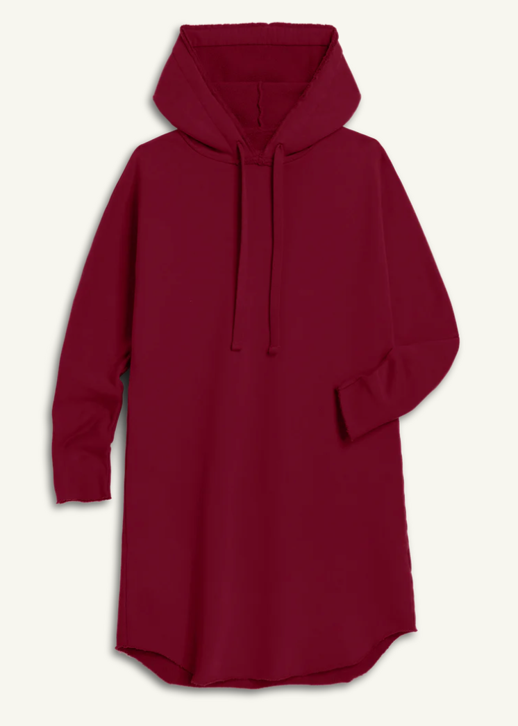 F&E Mini James Hooded Dress Garnet