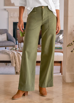 F&E Limerick Wrap Pocket Pant Olive