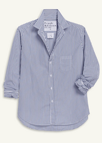 F&E Eileen White and Navy Stripe