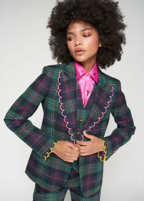 Vilagallo Hillary Tartan Blazer