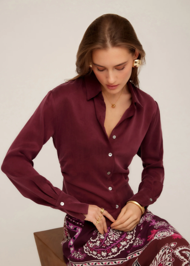 Tawnie Side-Pleat Shirt