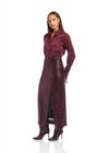 Cora Sequin Skirt Wine