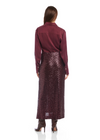 Cora Sequin Skirt Wine