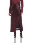 Cora Sequin Skirt Wine