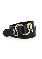 La Crush Belt Black w/ Gold  Snake Buckle