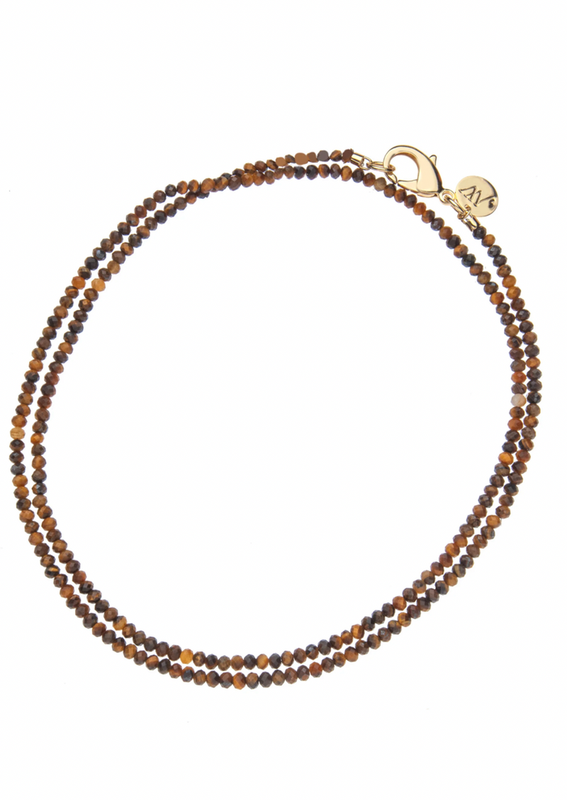 Jane Win Double Wrap Tiger's Eye Necklace