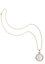 Jane Win FOREVER Moon and Back Face Pendant in White MOP