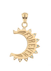 Jane Win Forever Nightfall Onyx Crescent Moon Pendant